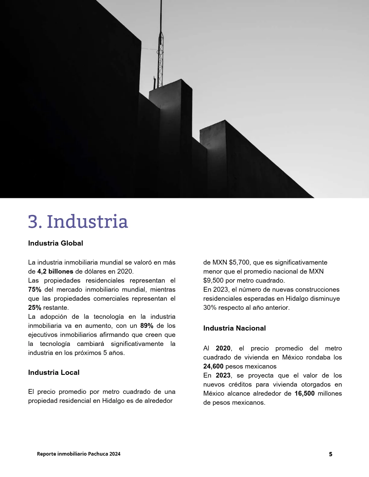 Reporte Inmobiliario de Pachuca — Agosto 2024 — página 5