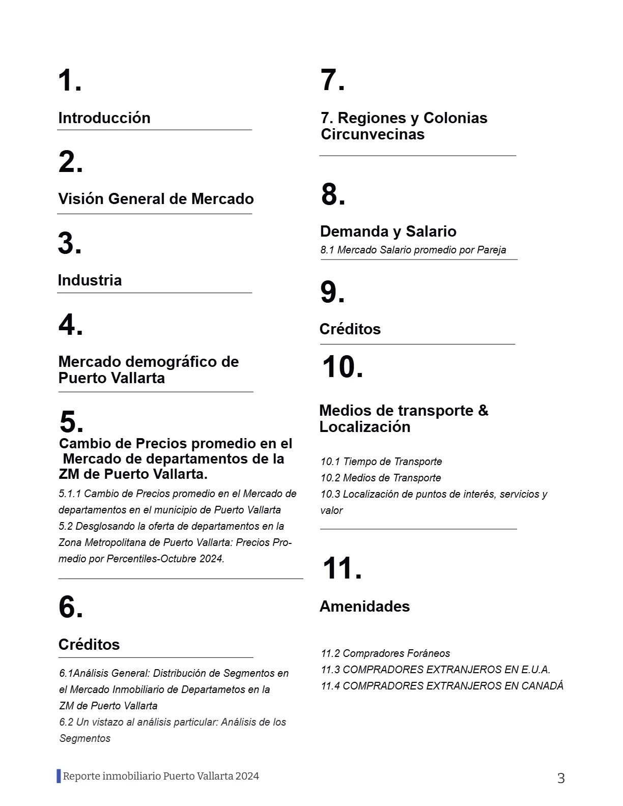 Reporte Inmobiliario de Puerto Vallarta — Septiembre 2024 — página 3
