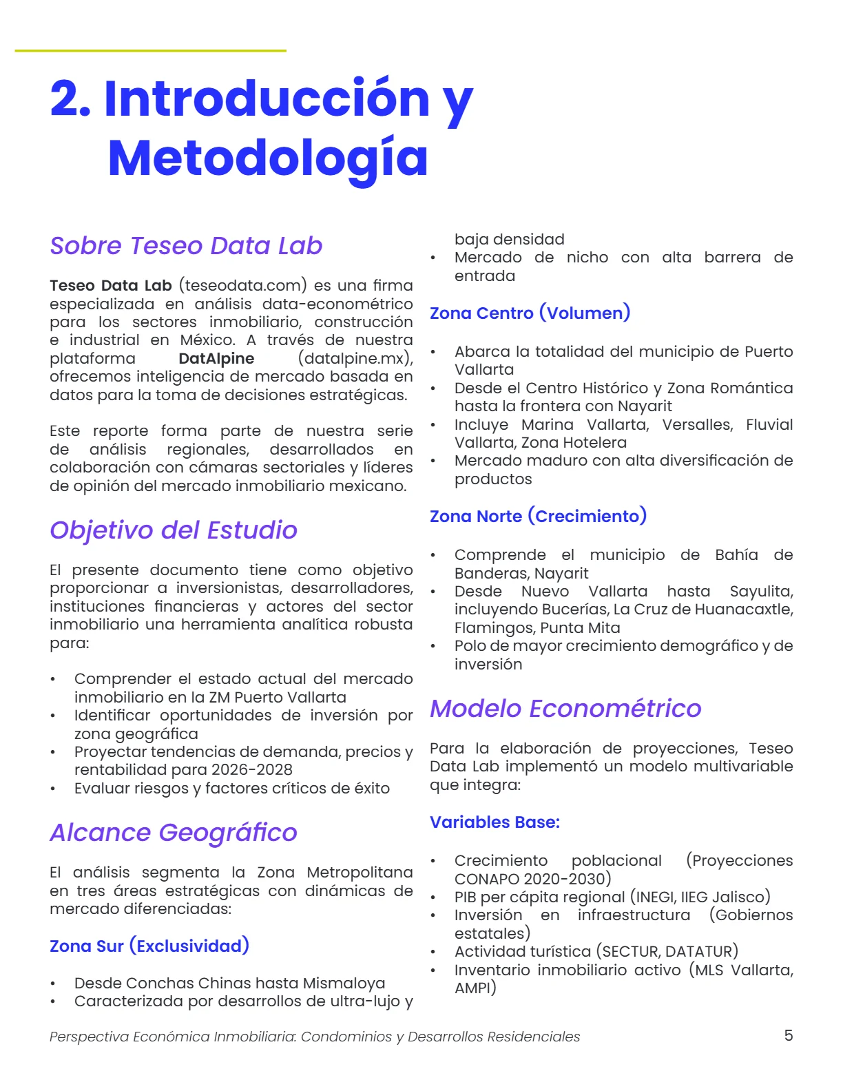 Perspectiva Económica Inmobiliaria: Condominios y Desarrollos Residenciales — página 5